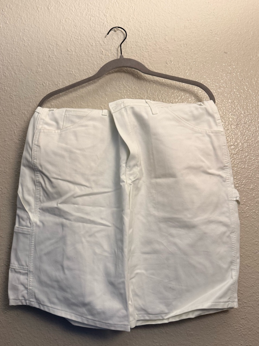 DICKIES White Jean Shorts